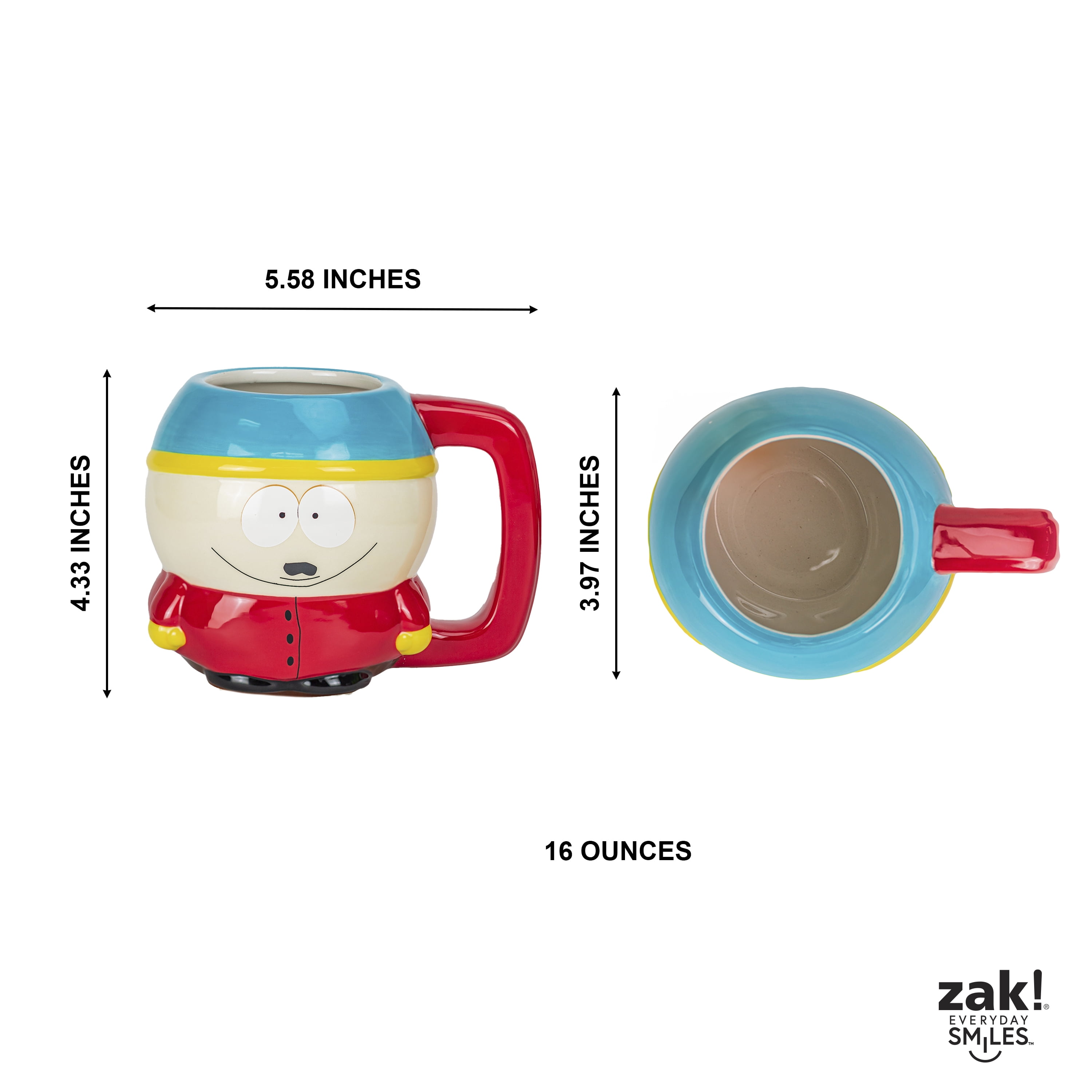 Zak Designs 16oz South Park Cartman Ceramic Sculpted Mug