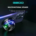 thumbnail image 2 of G200 Magnetic Bluetooth Speaker, Portable Colorful Speaker with Color Light Phone Stand Speaker, 3D Surround Sound Effect, Strong Magnet, for Phone/Android/Fridge/Workbench/Pole/Car/Bike/* Cart, 2 of 10