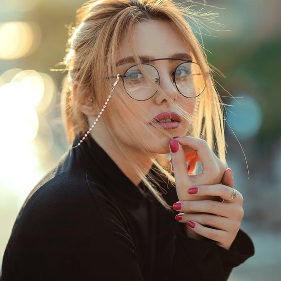 WRISTBIQUE Golden Alloy Eyeglass Chains for Hanging Use Lightweight Portable Smooth Surface 1Pc