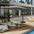 thumbnail image 3 of Boyel Living 10 x 13 FT Cantilever Patio Umbrella, Outdoor Rectangle Offset Umbrella with 360°Rotation, Heavy Duty Patio Hanging Umbrella with Base for Garden Pool Backyard, Gray, 3 of 8