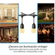 thumbnail image 4 of Vintage Serie Cadena De Luces LED Focos De Plastico Incluidos Guirnaldas Vintage Para Exterior Jardin Resistentes Al Agua Impermeable Clavija Enchufable Expansible (15 Focos, 5 Metros, Luz Calida) genérica serie de focos, 4 of 9