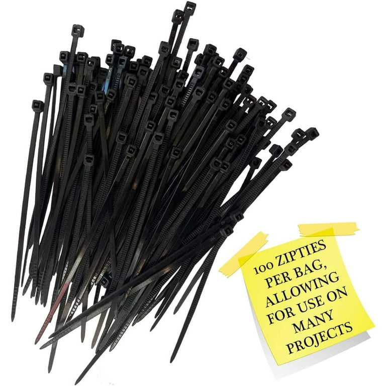 Kabelbinder 100mmx2,5mm, schwarz, 100er Pack, hohe Zugkraft, UV fest :  : High-Tech