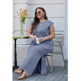 thumbnail image 6 of Cueply Women's Plus Size Maxi Dresses Casual Split Long Sleeveless Dress for Women with Pockets, 6 of 7