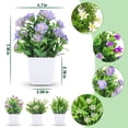thumbnail image 2 of Plantas artificiales Der Rose Mini con flores, 18 cm, juego de 4, 2 of 7