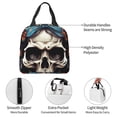 thumbnail image 4 of Sikiie Bow Flower Skull Lunch Bag for Women & Men Adult Insulated Lunch Box, Food Lunch Containers Lunch Tote Bags for Work, Travel, Outdoor, 4 of 8