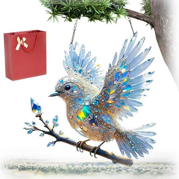 Yifare Spirit Bluebird, Solymall Graddi Ribili Vianys Olygee Sherum Spirit Blue Bird, Sollymall Crystal Sky Bluebird Stained Art Ornament, Soly mall Hummingbird Suncatcher