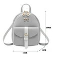 thumbnail image 2 of Mochila de estilo Preppy para mujer minibolso de mensajero informal de cuero PU Simple bolso de mano de Color mochila, 2 of 6