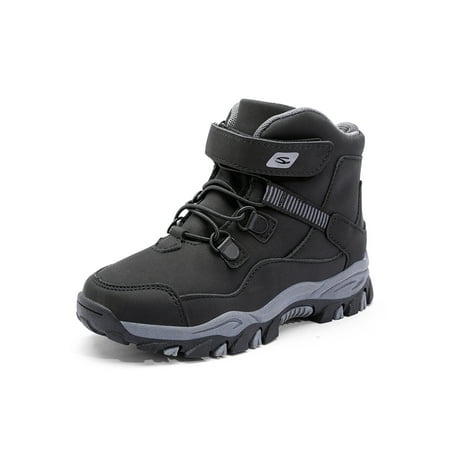 

New Comfortable Ankle Boots for Boys Non-Slip Lace-Up Snow Boots for Little Kids and Big Kids