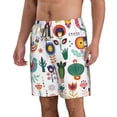 thumbnail image 2 of Goofa Alpaca Flower Printed Mens Swim Trunks Summer Quick Dry Short Beach Swimwear Bathing Suits-XX-Large, 2 of 9