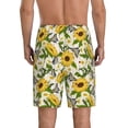 thumbnail image 5 of Cauagu Sunflowers And Butterflies Print Pajama Bottoms for Men Sleep Pajama Shorts Elastic Waistband Sleep Pajama Short Men's PJ Shorts -X-Large, 5 of 6