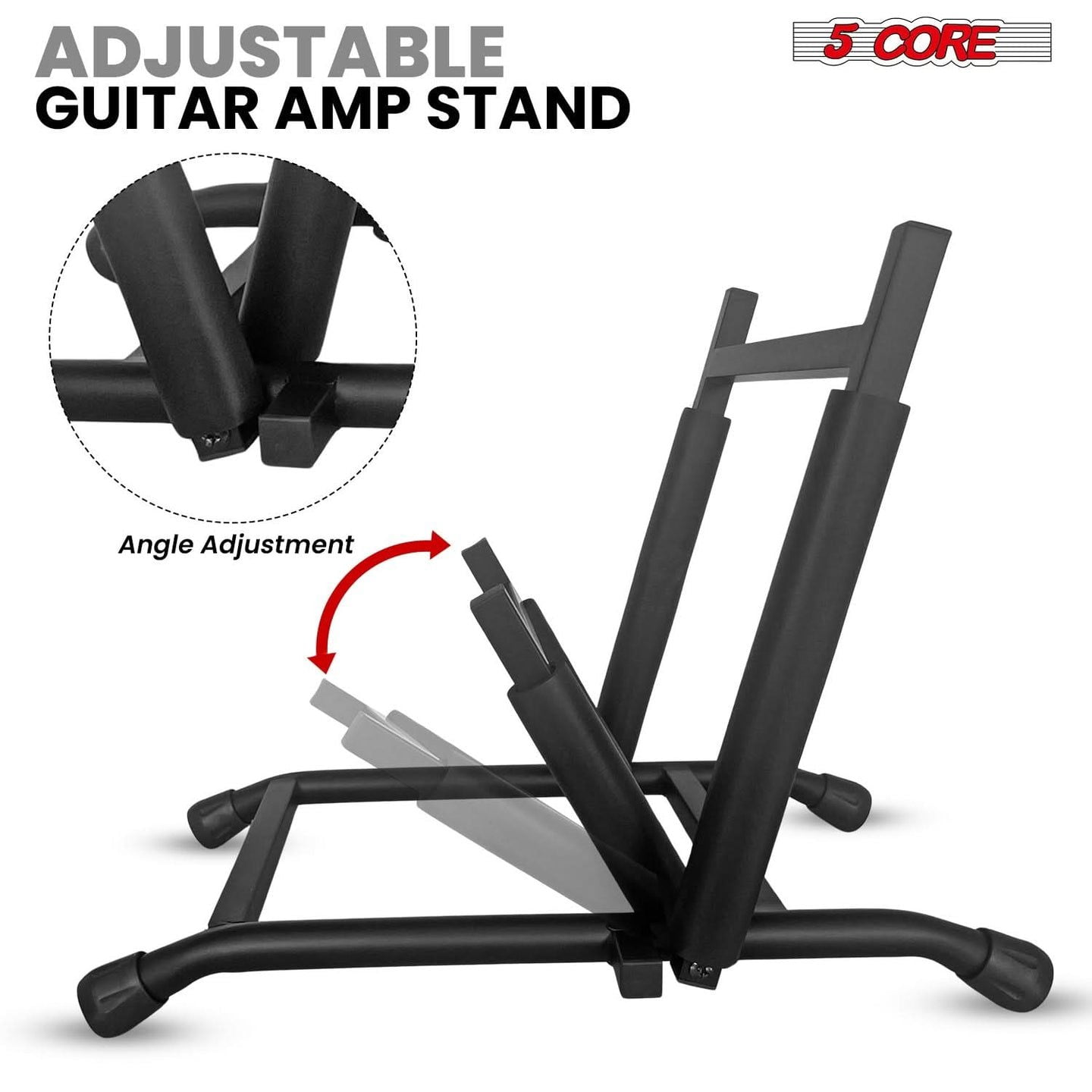 Guitar Amp Stand Heavy Duty Foam Cover Arm Adjustable Low Profile Collapsible