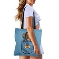 thumbnail image 2 of Renewold Highland Cow Sunflower Blue Canvas Tote Bag Travel School Outdoor Grocery Bag for Women Teens Girls, Portable Cloth Handbag for Business Work Travel, 2 of 6