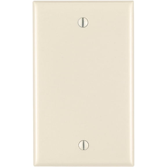 Leviton 78014 Light Almond 1-Gang Box Mount Blank Cover Plastic Wallplate