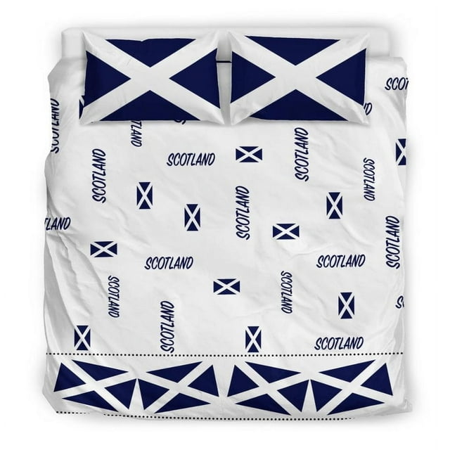 Juego de cama Escocia Bandera y texto SC