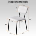 thumbnail image 7 of Ktaxon Modern Dining Table and Chairs Set for 2, Round 35.5" Dining Table with 2 Stackable Padded Side Chairs, 3 Pieces Kitchen Table Set for Small Spaces, Dining Room, Black & White, 7 of 7