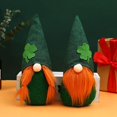 thumbnail image 3 of Decoraciones del día de San irlandés Gnomo de peluche hecho a mano sin para la decoración de la mesa del hogar, regalos para niños, B, 3 of 5