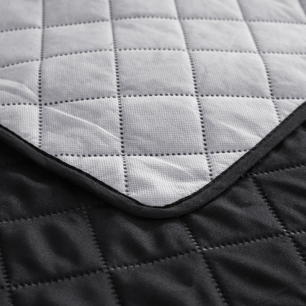 ANMINY Couch Cover Armchair Waterproof Sofa Cover Black Non-slip Slipcover Pet Furniture Cover