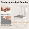 thumbnail image 4 of Giantex Wooden Dining Chairs Set of 2, Armless Chairs w/Faux Leather Upholstery, White, 4 of 6