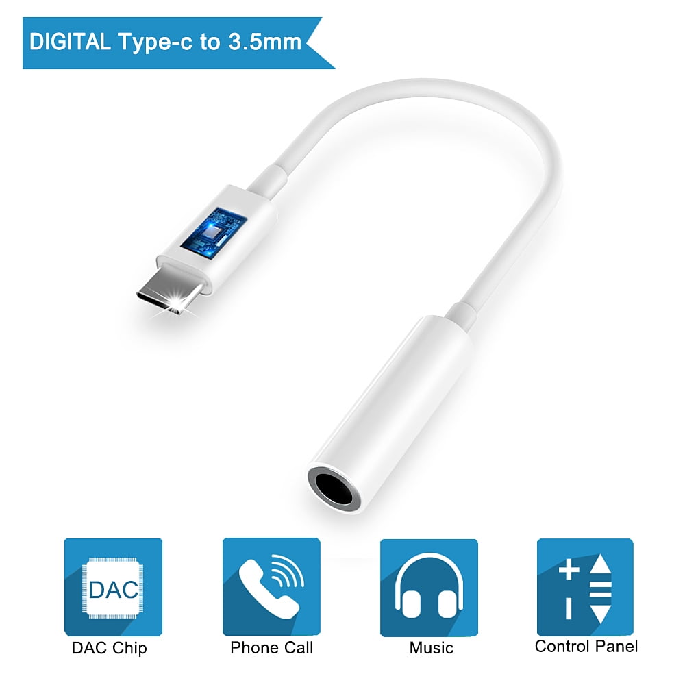 MaximalPower USB C to 3.5mm Jack Digital Audio Headphone for iPad Pro Google 3/3 XL/2/2 XL Nexus/Samsung S9/ S9+/ S8/ Digital - Walmart.com