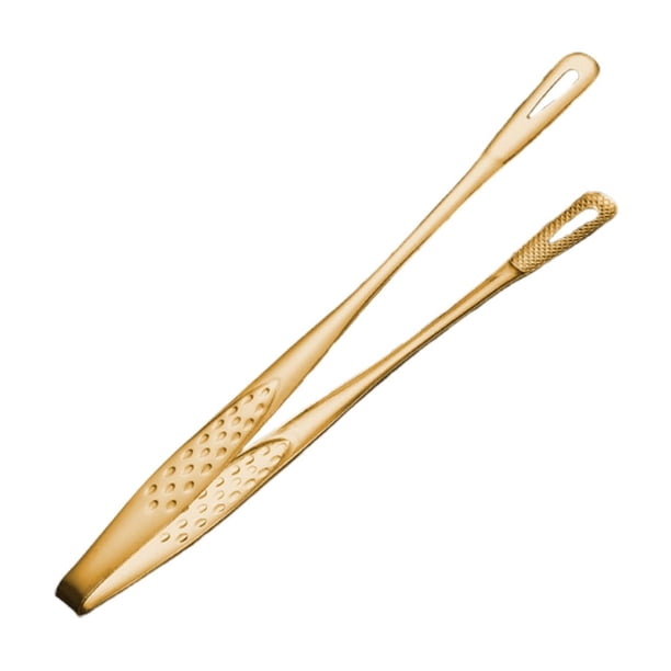 Pisexur Batería de cocina Pinzas de acero inoxidable para alimentos, pinzas para barbacoa al aire libre, pinzas para hornear pan, pinzas para asar carne para la cocina del hogar