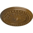 thumbnail image 3 of Ekena Millwork 15 3/4"OD x 2"P Foster Shell Ceiling Medallion (Fits Canopies up to 9 5/8"), Hand-Painted Smokey Topaz Crackle, 3 of 6