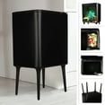 thumbnail image 3 of Home-Complete 8.7-Gallon Polypropylene Trash Can with 3L Recycling/Compost Bin (Black), 3 of 6