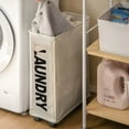 thumbnail image 3 of Xinwanna Laundry Basket with Wheels Easy Movement Large Capacity Foldable Design Waterproof Laundry Basket Dirty Clothes Hamper, 15.75" x 7.48" x 22.83", 3 of 13