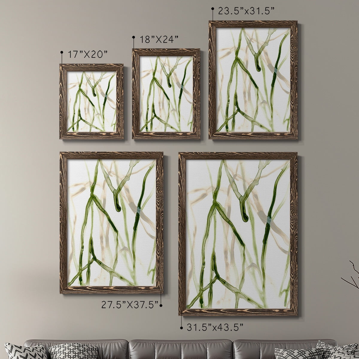 Runnel VII - Premium Framed Canvas 2 Piece Set - Ready to Hang