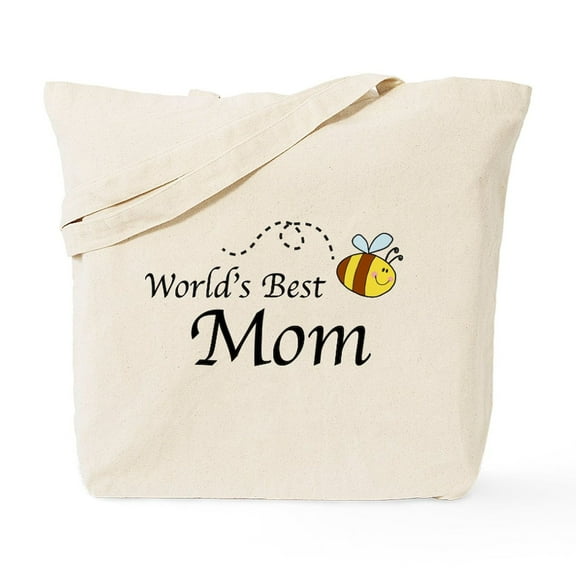 CafePress - World's Best Mom Tote Bag - Unisex Canvas Tote Bag, Beige, 1-Piece