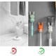 thumbnail image 4 of 4 Pcs Toothbrush Holder Multi-Purpose Hooks Wash Cup Toothbrush Hanging Rack Waterproof Self Adhesive Razor Holder Plug Holder for Wall, 4 of 5