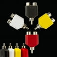 RCA Y Splitter Adapter 4 Pcs 1 Male to 2 Female for Audio and Video ...