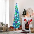 thumbnail image 3 of Árbol de Navidad MACTING, 152 cm, desplegable, con luces, azul aguamarina, 3 of 5