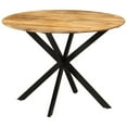 thumbnail image 1 of vidaXL Dining Table Ø110x78 cm Solid Wood Mango and Steel, 1 of 4