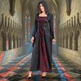 thumbnail image 2 of Likimi Hallowmas Dress For Women Dress Up Floral Print Hooded Stage Show Halloween Costumes For Performance Fashionable Cosplay Dresses Size 2Xl, 2 of 4