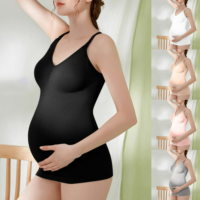 WAJCSHFS Maternity Bras For Pregnancy Supportive Plus Size Cotton Nursing  Bra Women's Breastfeeding Maternity Bra Comfort Support Wireless (Pink,S)
