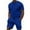 Blue, variant on LADIGASU Men's Two-piece Solid Color Casual Short-sleeved T-shirt And Beach Pants With Pockets Summer Vacation Wear