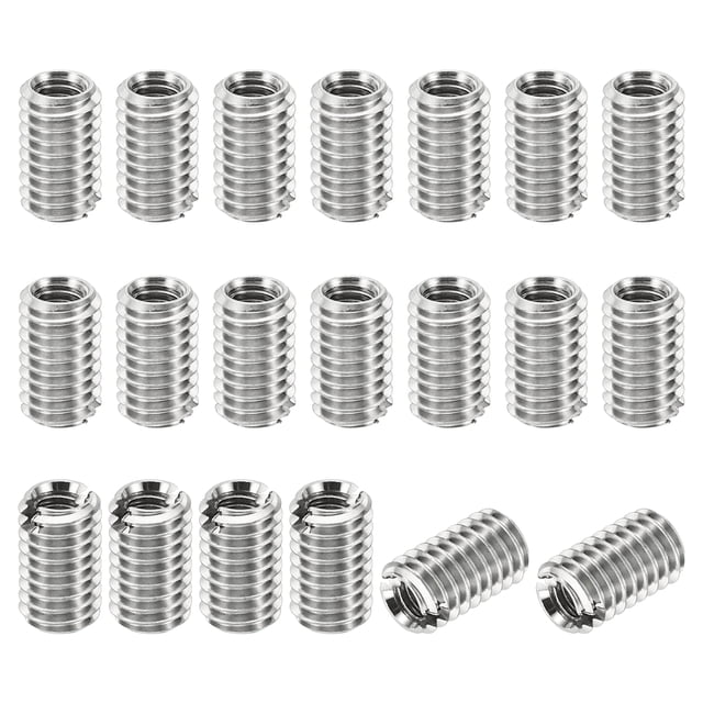 Unique Bargains Adaptateurs de Filetage Manchon Réducteur Écrou 20 Pcs M6x1 Mâle à M4x0.7 Femelle Réparation Insert Écrou 10mm