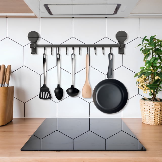 NUOLUX Colgador De Pared Para Utensilios De Cocina Con Ventosas Antideslizantes Color