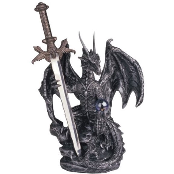 Dragon Collection with Sword Collectible Fantasy Decoration Figurine