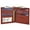 Burgundy, variant on Men's Bifold Hipster Wallet with 13 Credit Card slots by Leatherboss