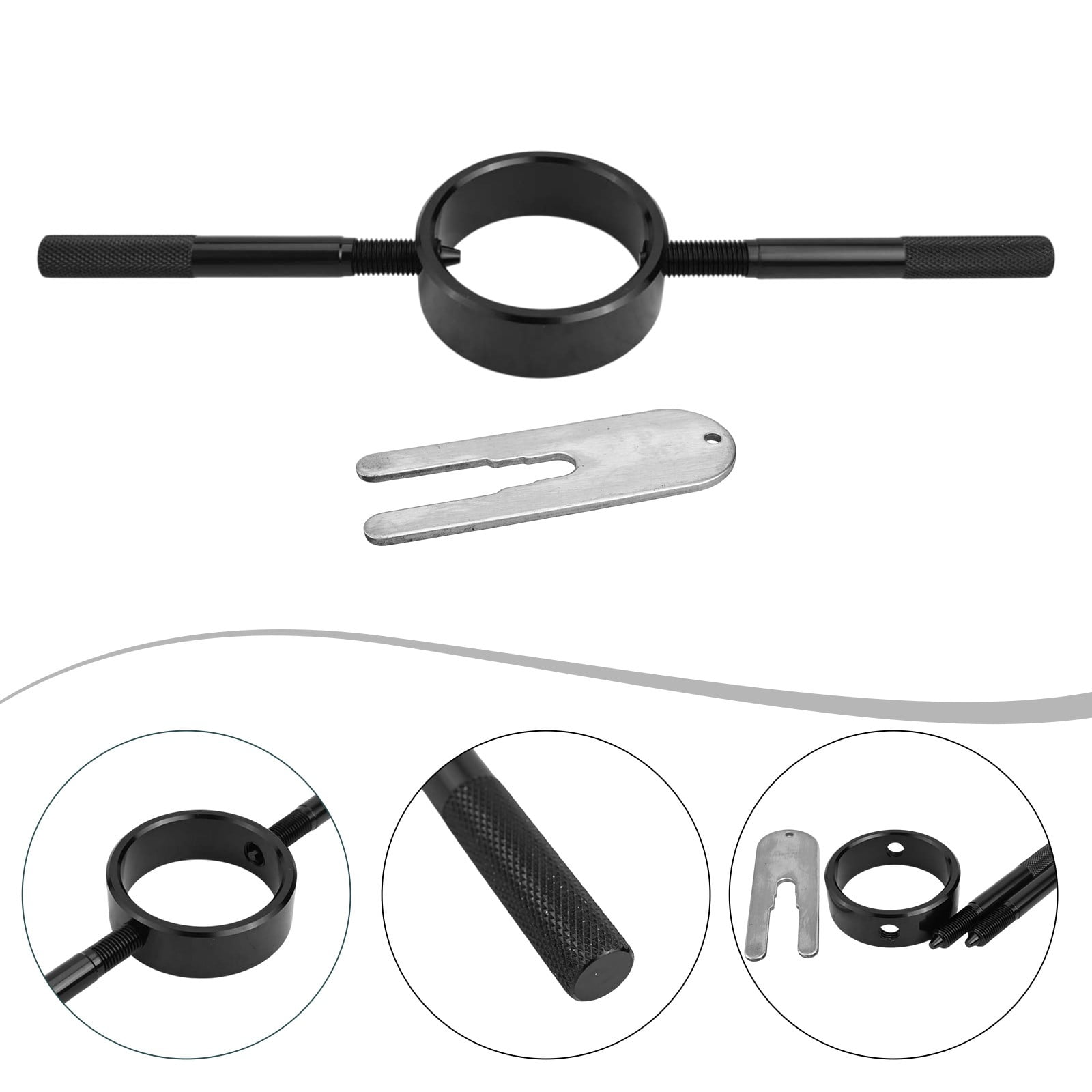 SPRING Premium Motorcycle Fork Spring Compressor Tool - Stainless Steel, Versatile, Compatible with Most Bikes, Easy to Use 1 set