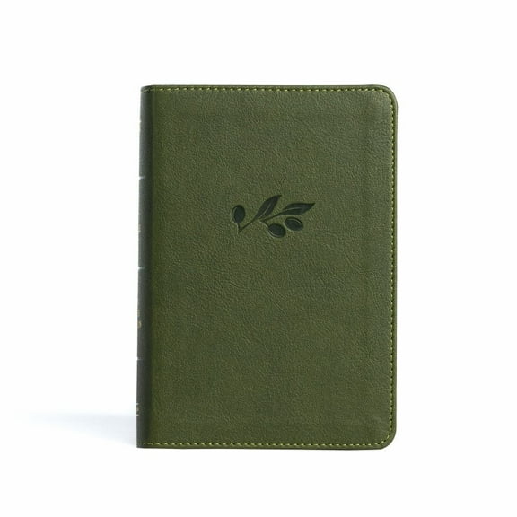 KJV Large Print Compact Reference Bible, Olive LeatherTouch (Hardcover)