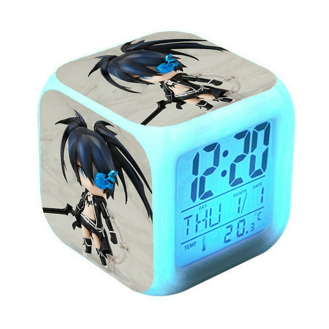 Despertador digital Black Rock Shooters Anime con pantalla LED