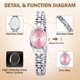 thumbnail image 6 of LIEBIG Small Gold Watches for Women Dainty Analog Ladies Quartz Watch Oval Case Waterproof, 6 of 10