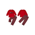 thumbnail image 2 of Spewahor Toddler Baby Christmas Outfit Truck Tree Embroidered Long Sleeve Sweatshirt Plaid Elastic Waist Pants 2 Piece Set, 2 of 9