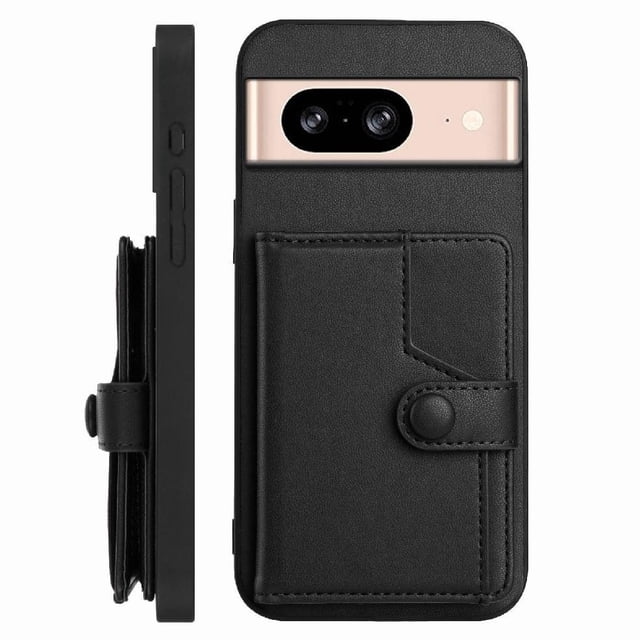 FOXDOCK Case for Google PIXEL 8 RFID-Blocking Card Holder - Stylish Button Closure Design
