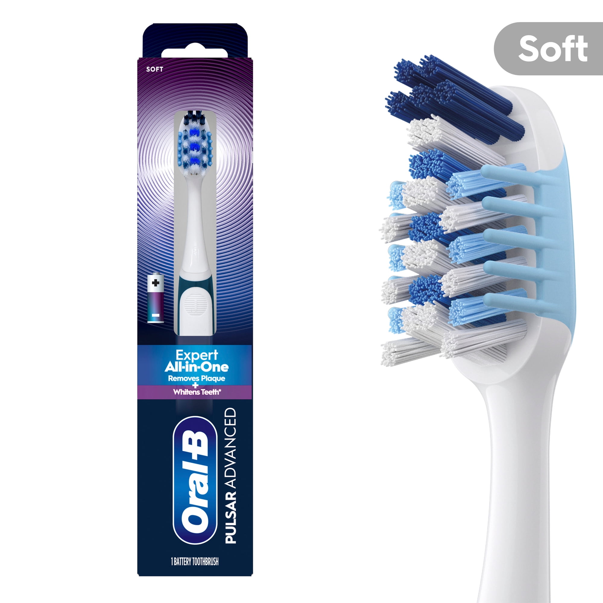Oral-B Toothbrush, Pulsar Advanced All-in-One Soft Toothbrush, 1 Count