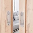 thumbnail image 4 of Finger Flush Pull Set, Rectangular Shaped Finger Flush Pulls for Closet Pocket Sliding Barn Door Handle Set Pull Recessed Handle, 4 of 9