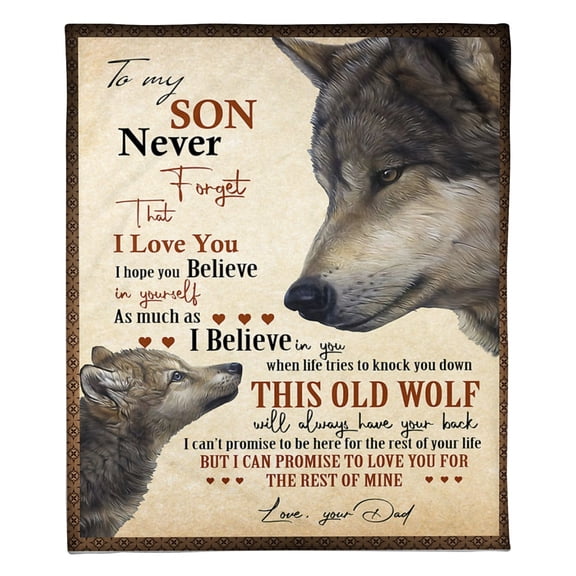 To My Son Blanket, Fleece Blanket,Never Forget That I Love You,Son Family Home Decor Bedding Couch Sofa Soft, 30x40in Fleece Blanket
