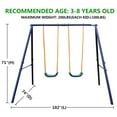 thumbnail image 2 of Two Station Swing Set for Children 2 Seat Porch Swing Outdoor Indoor, 2 of 6